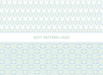 Decorative Geometric Repeat Pattern Design with Soft Pastel Color Scheme