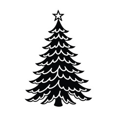 christmas tree vector illustration
