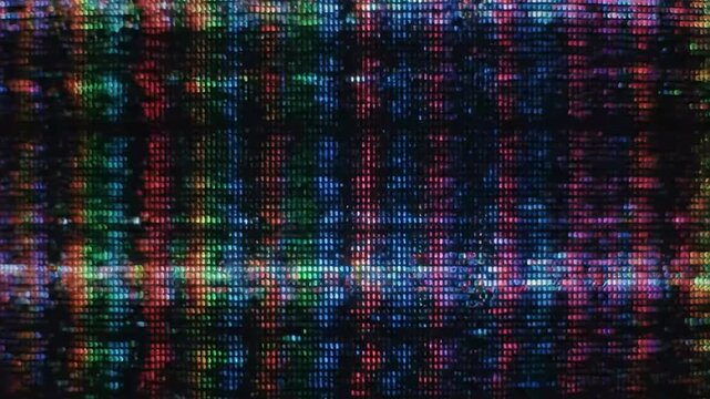 Colorful digital abstract background vibrant pixel grid network data flow futuristic technology screen display texture visual effect pattern - Powered by Adobe