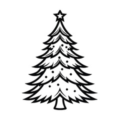 set of christmas trees