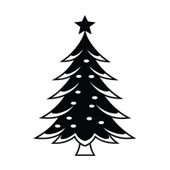 classic christmas tree evergreen pine holiday vector 