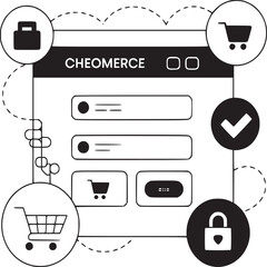 Cheomerce online shopping platform interface design for secure and easy digital transactions