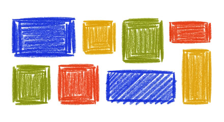 Colorful Abstract Rectangles Hand-drawn Design Elements for Versatile Applications.