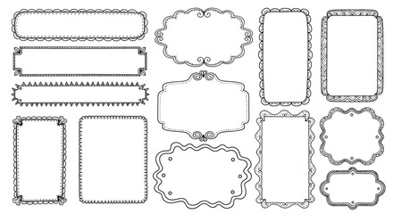 Decorative Frames Collection Elegant Vintage Borders and Empty Shapes for Design