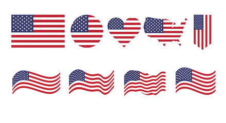 A Diverse Collection of American Flag Designs Celebrating Patriotism and Independence