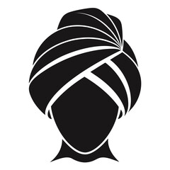 Elegant silhouette of a headwrap or turban style accessory