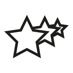 Three stars rating icon. Rate stars.