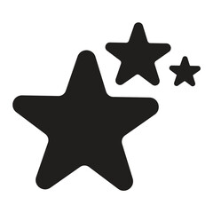 Three stars rating icon. Rate stars. Black concept abstract vector illustration