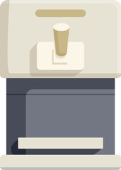 Modern coffee machine dispensing coffee in takeaway cup