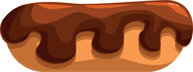 Eclair dripping with chocolate icing offers a sweet and satisfying indulgence
