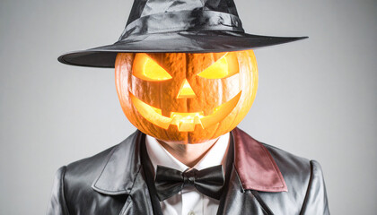 halloween witch with pumpkin