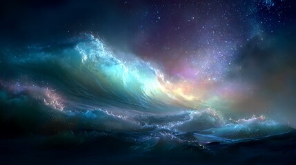 Fototapeta premium Abstract space background with stars and nebula in the universe