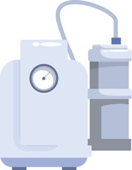 Oxygen concentrator machine using pressure swing adsorption technology generating concentrated oxygen for patients requiring supplemental oxygen therapy