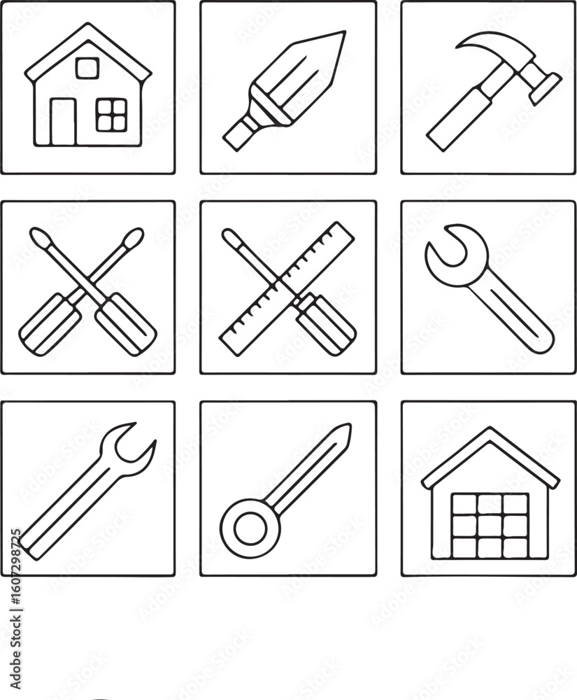Poster Abstract geometric shapes and lines creating a dynamic composition with a distinct silhouette style