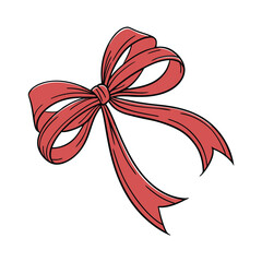 Fototapeta premium red ribbon with bow