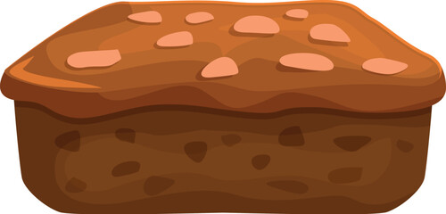 Freshly baked brownie with chocolate chips, perfect for satisfying sweet cravings