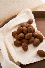 delicious walnut shaped russian nut shortbread sandwich cookies filled with sweet condensed milk or caramel