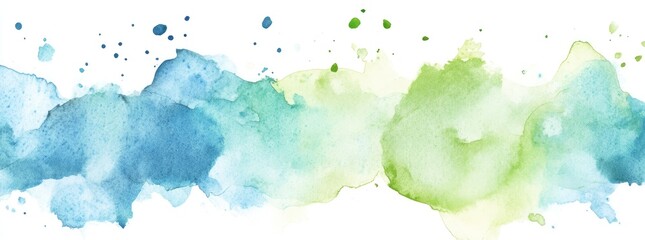 Obraz premium Abstract watercolor wash of light blue and green hues