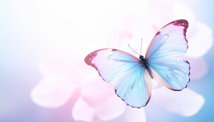 butterfly on pink flower