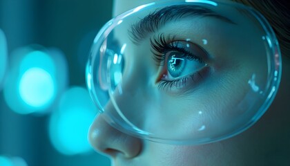 Futuristic eye technology vision innovation digital future tech eyewear augmented reality