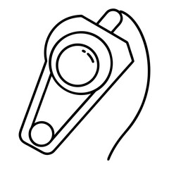 Minimalist line art of a light meter with dial and sensor