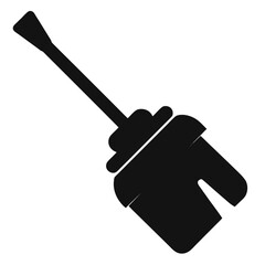 Simple silhouette of a camera cleaning brush