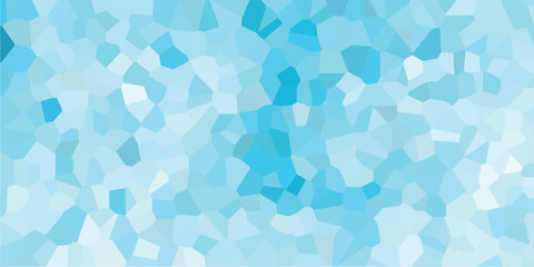 Obraz premium Abstract geometric mosaic pattern in various shades of blue creating a serene and modern background texture