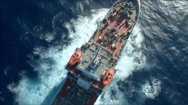 An overhead shot showing the entire deck highlighting emergency response protocols in action as some crew members head towards designated muster points while the alarm continues to