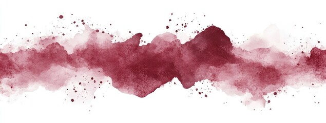 Obraz premium Abstract watercolor wash in deep burgundy
