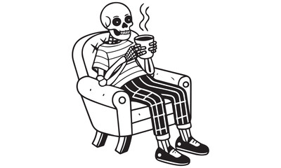 Skeleton Clipart Bundle – Human Anatomy, Smoking Skulls & Artistic Bone Illustrations