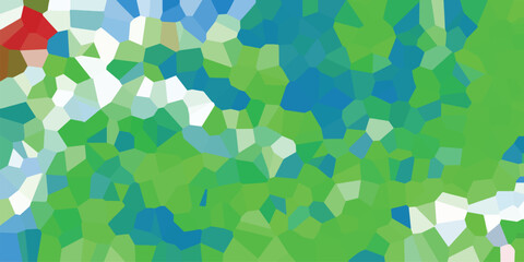 Abstract polygon art in earthy tones a contemporary geometric background design with green blue and white colors and a red accent for digital or print purposes