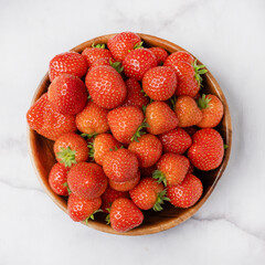 Fraises vue de dessus