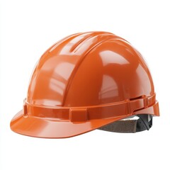 Fototapeta premium Orange hard hat safety helmet isolated on white background
