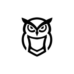 Owl Mono Line Logo Designs  Vector Illustration