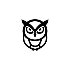 Owl Mono Line Logo Designs  Vector Illustration