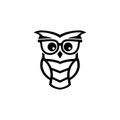 Owl Mono Line Logo Designs  Vector Illustration