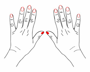 female hands with manicure