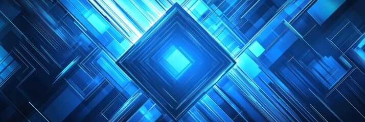 Obraz premium Dynamic graphic layouts for modern advertising in blue tones and geometric shapes