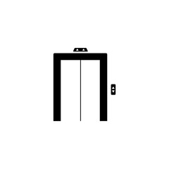 Elevator icon silhouette vector flat illustration design.