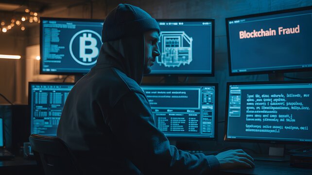 Hacker Monitoring Cryptocurrency Fraud