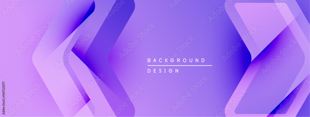 Poster Purple abstract background. Overlapping layers create dynamic visual effect. Modern design elements suggest innovation, technology.