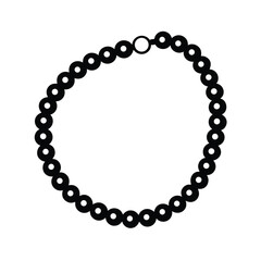 pearl necklace isolated on white