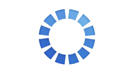 Buffering spinner with circle segments animation