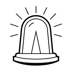 police siren light emergency vector graphic