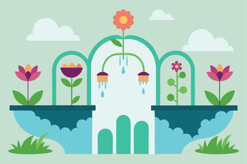 Fototapeta premium spring flowers in a garden