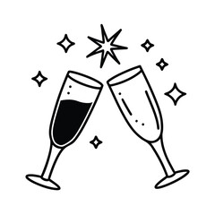 two glasses of champagne