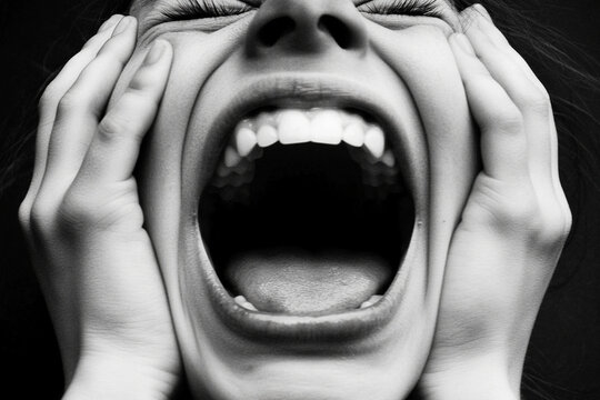 Tears flowing down face in a moment of emotional chaos