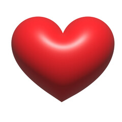 red heart isolated on white