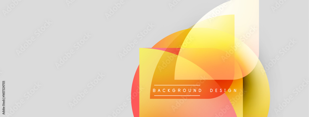 Poster abstract colorful layers overlap, creating dynamic composition. background features gradients, text 