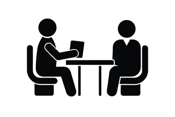interview vector icon